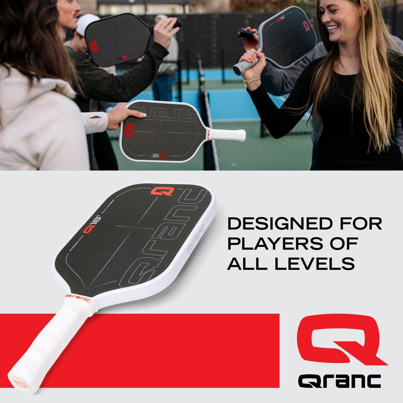 QRANC Q18-1 Pro T700 Pickleball Paddle, Carbon Fiber Pickleball Paddle and Glass Fiber, with PP Honeycomb Core, Pickle Ball Paddles, USAPA Approved, 18mm Size