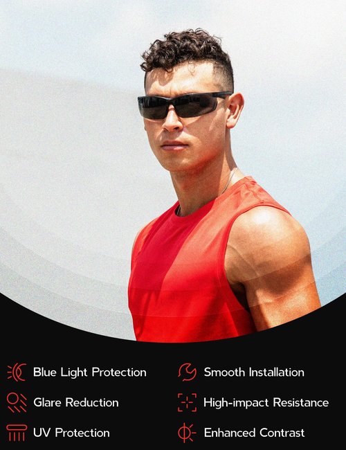 Fiskr Polarized Clip-On Sunglasses for Oakley Crosslink Sweep OX8031 55mm - UV Protection - Universal Fit for Men & Women - Metallic Silver