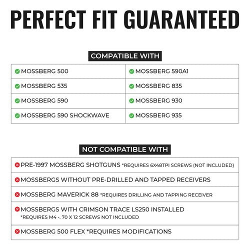 Gotical – Quick Detach Saddle Side 12 Gauge 6 Round Shell Holder Carrier Plate Carrier Kit Mossberg 500/590 Side Saddle & Durable (12 Gauge 6 Round Shell Holder)