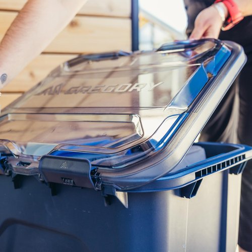 Gregory Alpaca 50L Waterproof Gear Organization/Camping Gear Box with Transparent Removable Lid, Mirage Tan