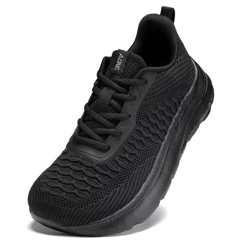 Men's Wide Toe Walking Shoes Casual Trail Running Sneakers Cross-Trainer Tennis Non Slip Athletic Gym Workout Soft Sole Black