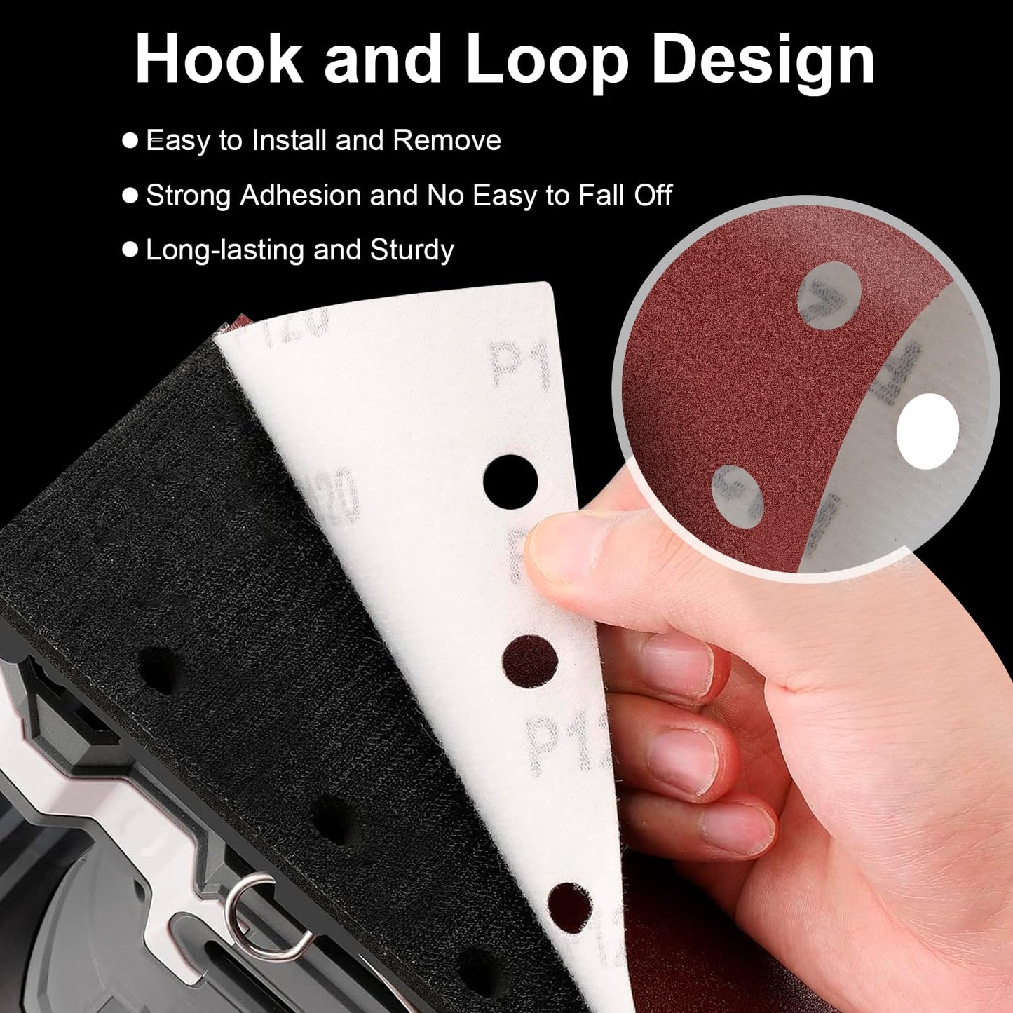 Sand Paper Sheets 40 PCS, 8 Holes Hook & Loop Sandpaper Sanding Sheet Assorted for 1/3 Sheet Sander, 60/80/120/180/320/600/800/1000 Grits Sandpaper for Wood Metal Crafts Plaster and Other Surfaces