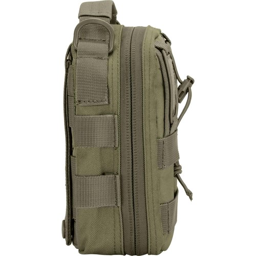 Barska Loaded Gear CX-900 First Aid Utility Pouch – MOLLE Compatible Tactical Medical Bag, Compact Dual Zipper Design, Durable Nylon, Dark Earth, OD Green
