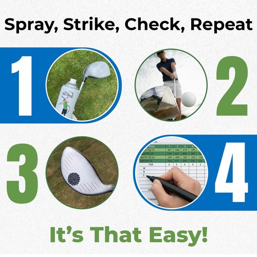Dr. Swing Golf Impact Spray｜2 Pack｜ Club Spray for Ball Contact｜Quick Drying Vanishing Strike Formula｜Easy Wipe Design