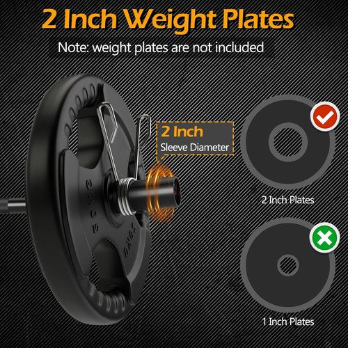 GYMAX Curl Bar, 47” EZ Curl Bar with Copper Sleeve and Bearing Connection, 400lbs Olympic Barbell for Weight Lifting, Lunge, Squat, Hip Thrusts, Strength Training Curling Bars (Black)