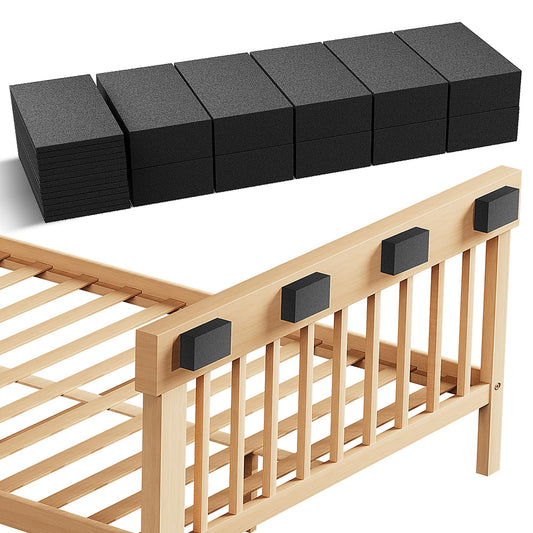 BRVNOTA 23Pcs EVA Furniture Wall Protectors, Black Headboard Stoppers for Wall, Wall Protector from Furniture, 10Pcs EVA Foam Pads+13Pcs Felt Pads Bed Bumper, Chair,Bed,Sofa,Cabinet