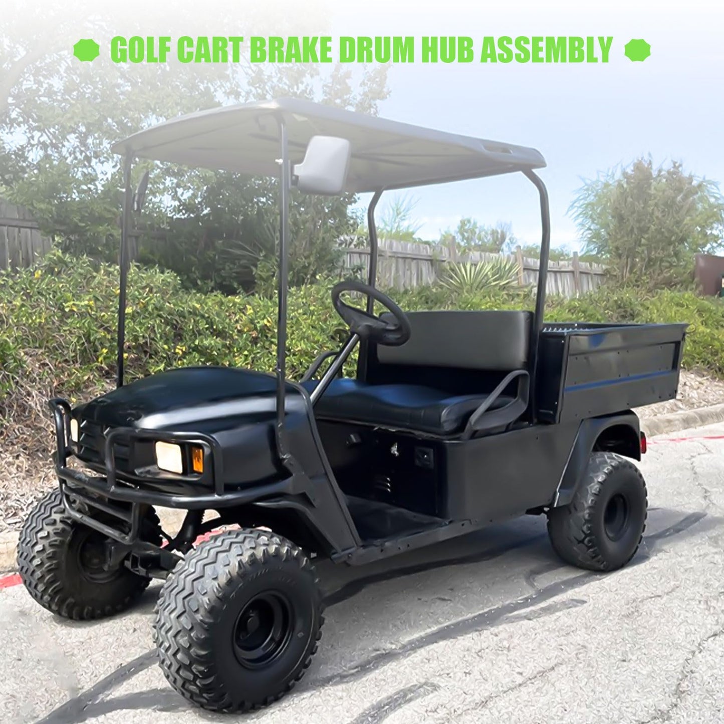 Golf Cart Brake Drum Assembly Kit with Large Centre Hole and 30 Splines Compatible with 1991-up EZGO TXT Medalist Columbia 4 Cycle Gas Replaces 21807G1-1 Pack