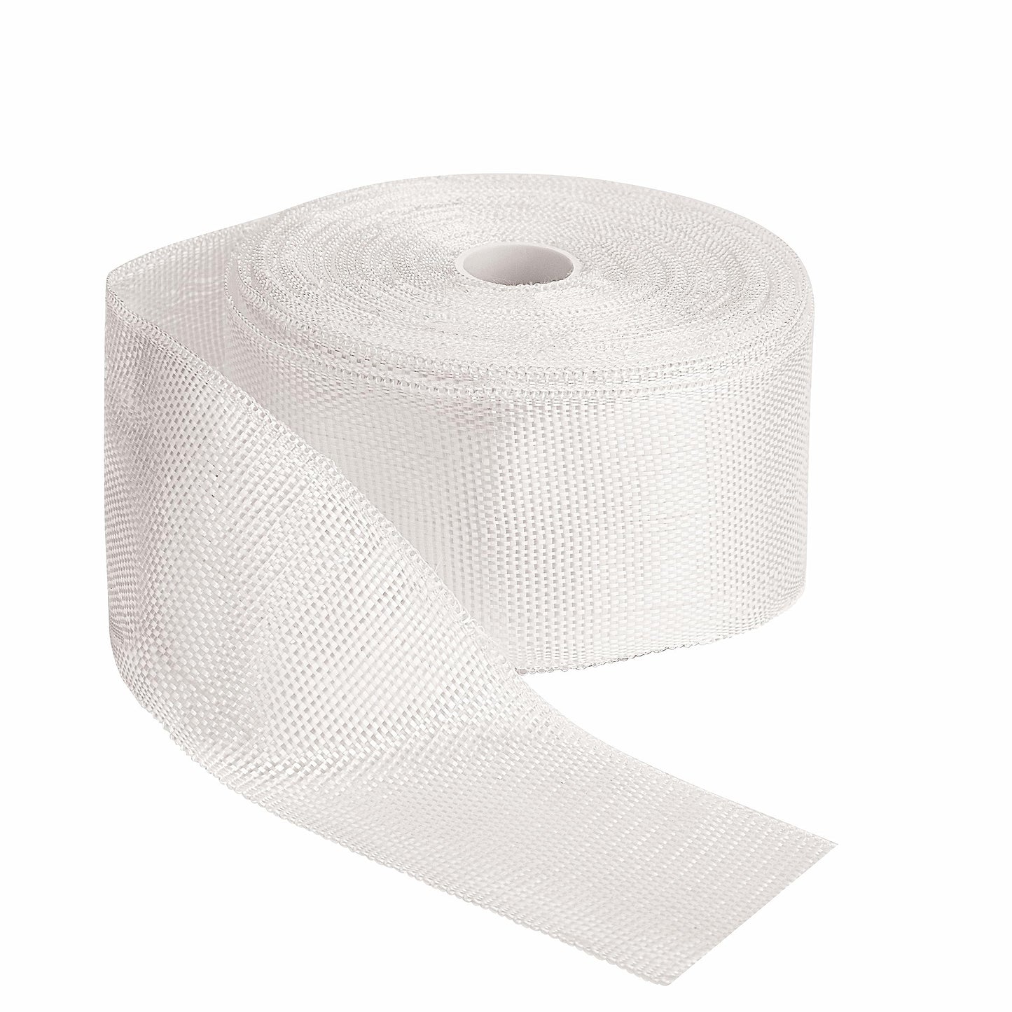 SICCOMA Fiberglass Cloth Roll Non Adhesive Woven Fiberglass Mesh Tape Fiberglass Insulation Tape Plain Weave Fiberglass Cloth Tape for Reinforced Repair Winding, Seams, Boat, Molding (2 in x 99 FT)