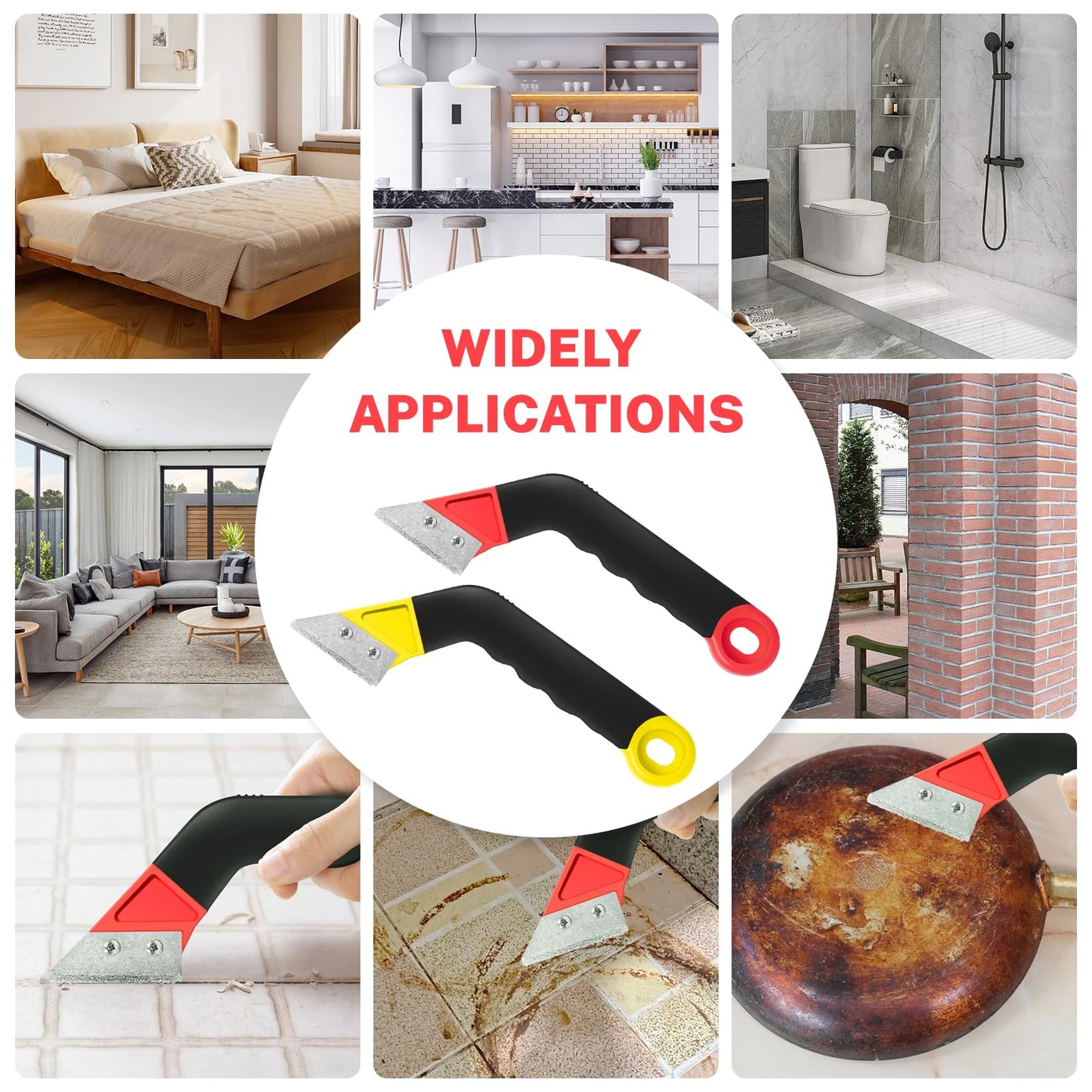 11 Pack Grout Removal Tool Kit, 2 Tile Grout Saws with 6 Extra Blades + Bonus Hand Grout Saw & 2 Grout Cleaning Blades, Ideal for Tile Gap Cleaning and Repair