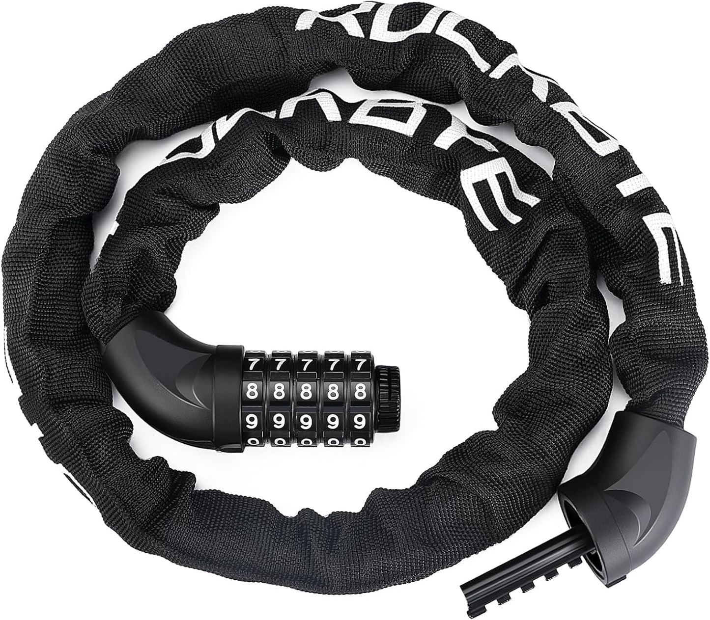 ONVIAN Heavy Duty Bike Lock - 5 Digit Combination, 3.2Ft Long Chain for High Security | Ideal for Ebikes, Scooters, and More