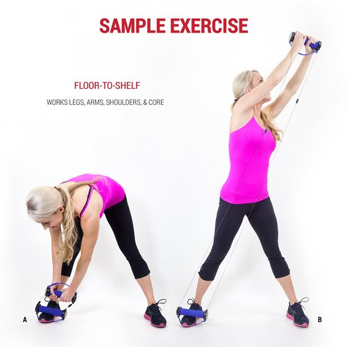 Gwee Gym - Resistance Bands Exercise Kit, LITE, Blue Exercise Bands, Build Lean Muscle with Workout Bands, Easily Portable, Includes an Accessory Kit, DVD, Travel Bag & Healthy Eating e-Book