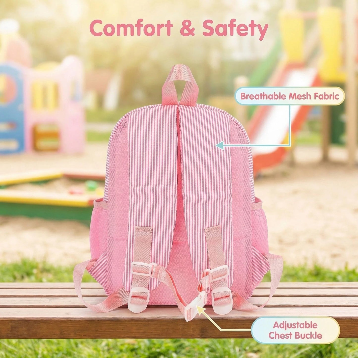 HuiLeo Mini Toddler Backpack for Girls 2-4, Cute Personalized Preschool Kindergarten Backpack for Kids Birthday Gifts (Pink A)