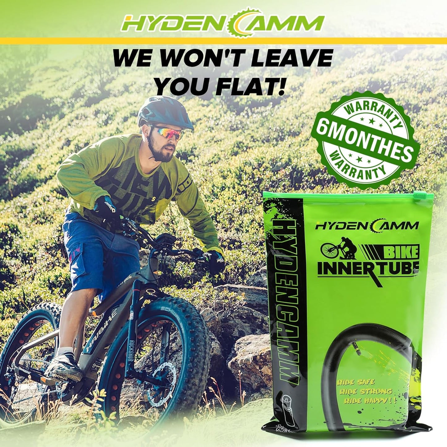 Skiennix Fat Tire Bike Inner Tubes - 20/26" x 3.0/3.5 with 32mm AV Schrader Valve & 2 Tire Levers