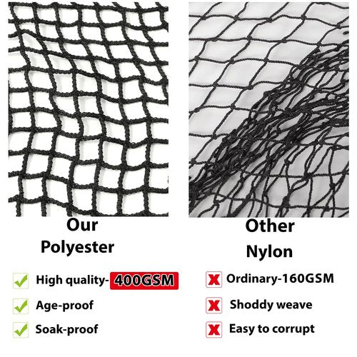 EMEKIAN 10x10Ft Golf Practice Fence Net, 400GSM Heavy Duty Golf Ball Barrier Net for Backyard Driving Chipping, Indoor Outdoor Hitting Net Gifts,Protective Net for Baseball, Hockey Sports Netting