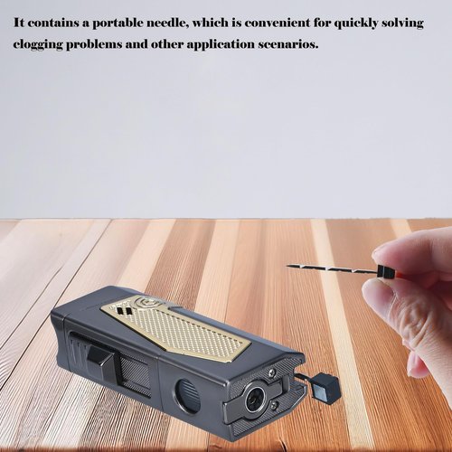 Reetsing 4 Torch Jet Flame Lighter with Punch & Holder - Refillable Butane Windproof Torch Lighter - Multi-Functional Lighter Accessory,Premium Gift for Men（Without Butane）