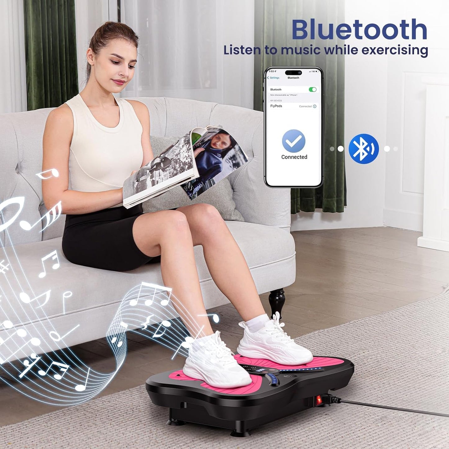 Vibration Plate Exercise Machine - Full-Body Weight Loss & Lymphatic Drainage | 400 Lbs Capacity, 200 Adjustable Speeds