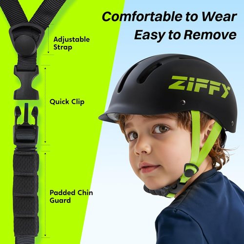 Jova ZIFFY Kids Bike Helmet - Adjustable & Lightweight Safety Certified Scooter Helmet | 2 Sizes, 4 Colors