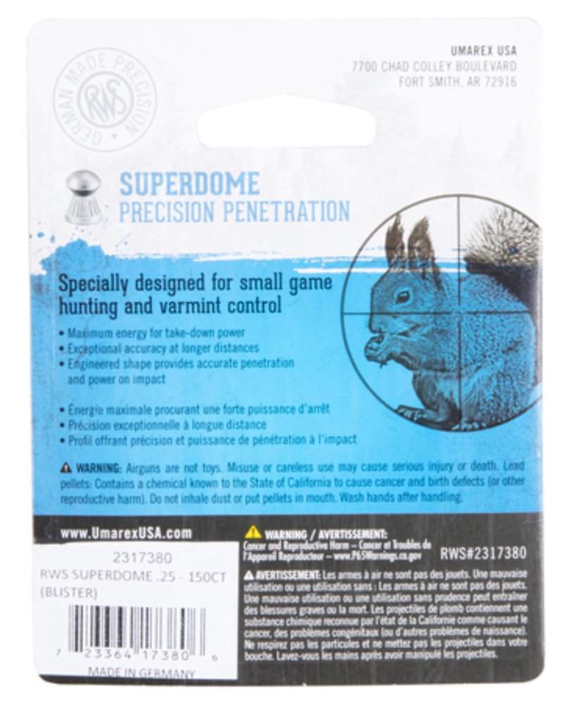 RWS Superdome 2317380 Field Line Air Gun Pellets 31.0 Grain