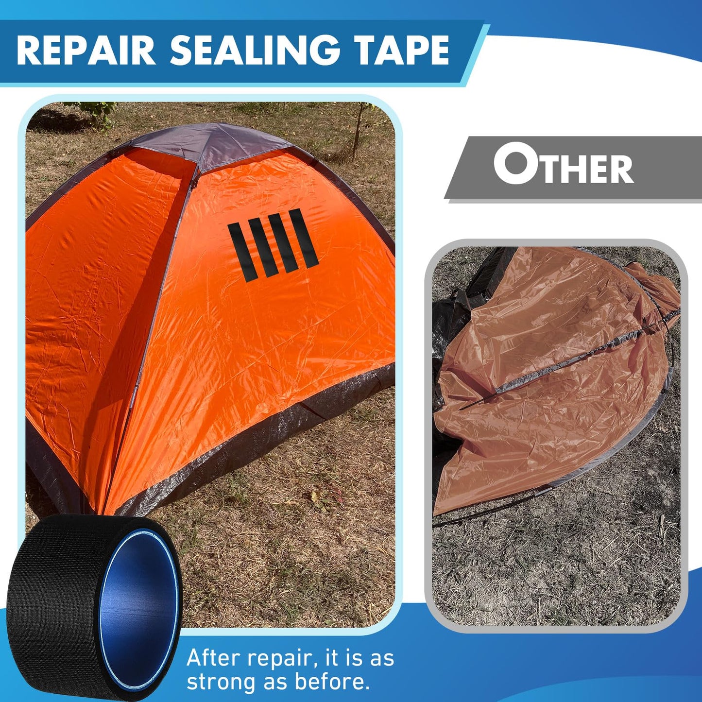 VioraWhite 2 Rolls Wetsuit Repair Iron on Seam Tape 2 Inch 16.4 ft Waterproof Sealing Patch for Neoprene Wetsuit Drysuit Fishing Suits Industrial Standard Carrier Material Black Color
