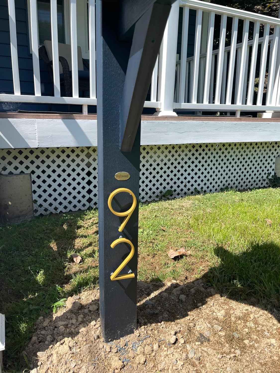 5’’ Floating House Number Modern House Numbers- zinc alloy Home Address Number with Exquisite Drawing Process-gold-Number 3