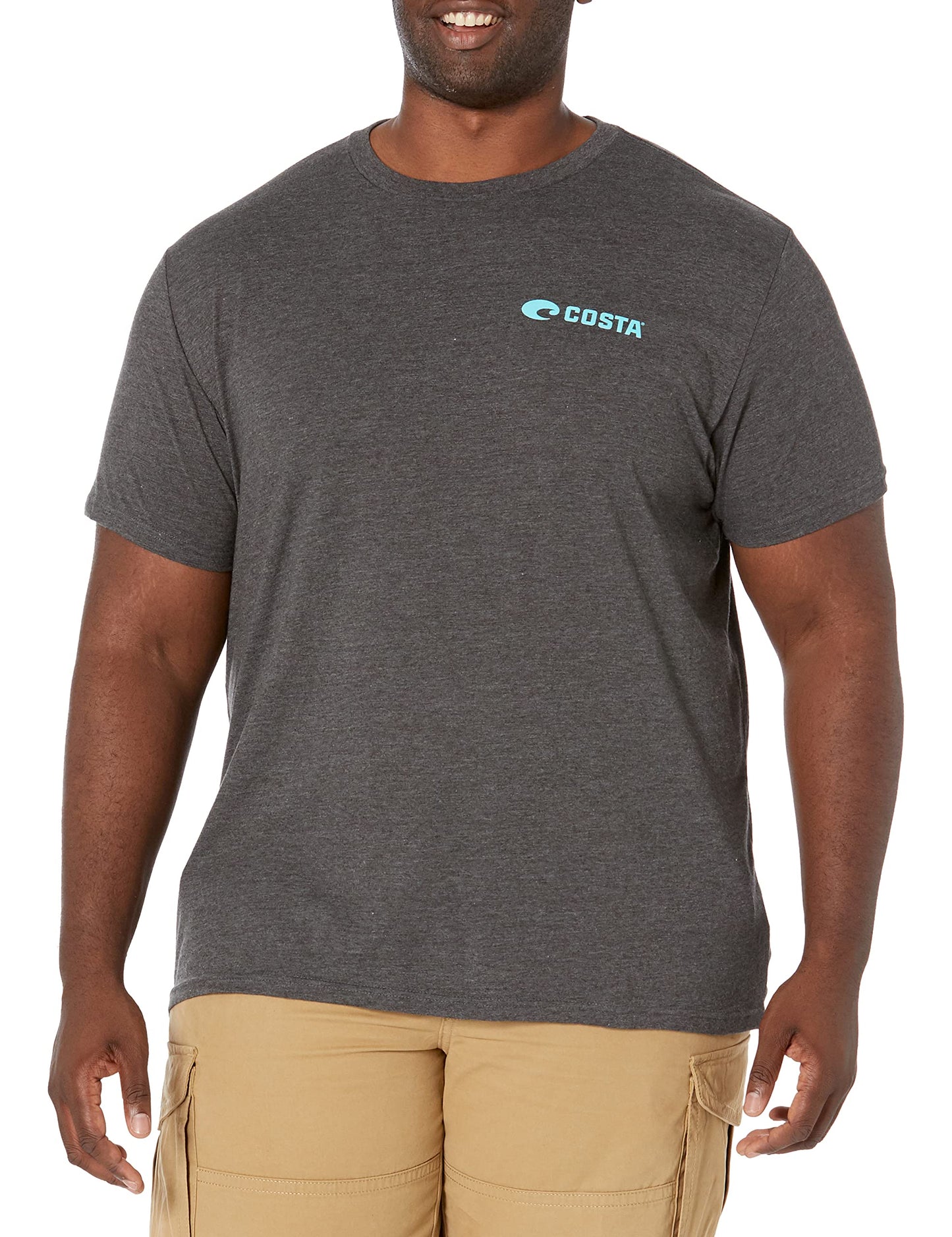 Costa Del Mar Men's Topwater Short Sleeve Dark Heather