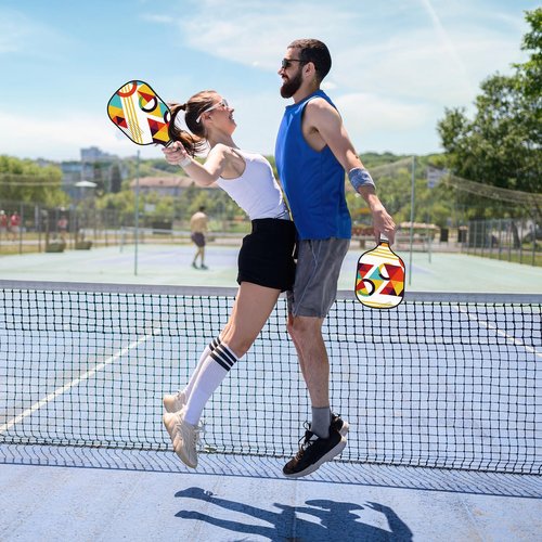 DUJORM Pickleball Set with 4 Premium Wood Paddles, Cushion Comfort Grip, 4 Pickleball Balls & Carry Bag, USAPA Approved Pickle Ball Paddle Set for Men Women