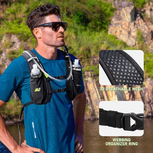 Hydration Running Vest for Women, Water Vest Backpack 5L Small, Lightweight Hydration Pack Vest Women for Hiking, Trail Marathon Race (Pack with 1.5L Water Bladder)