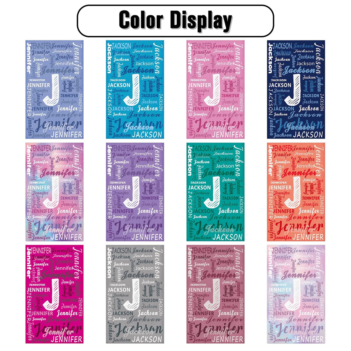 Yoltotude Personalized Kids Beach Towels Custom Sand Free Microfiber Beach Towel with Names & Monogram Customized Quick Dry Pool Towels for Girls Boys Standard Size Easter Gifts for Kids