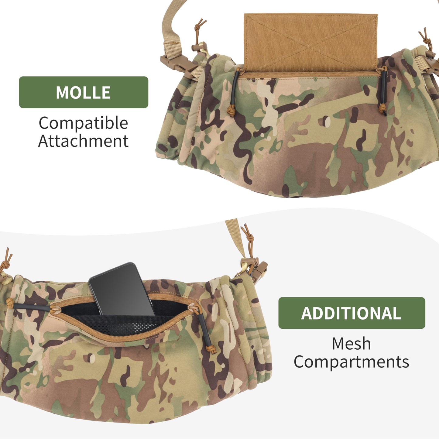 WildeLight Tactical Hand Warmer Pouch, Youth Football Hand Warmers, Portable Drop Hanger Waist Handwarmer Pouch (MC)