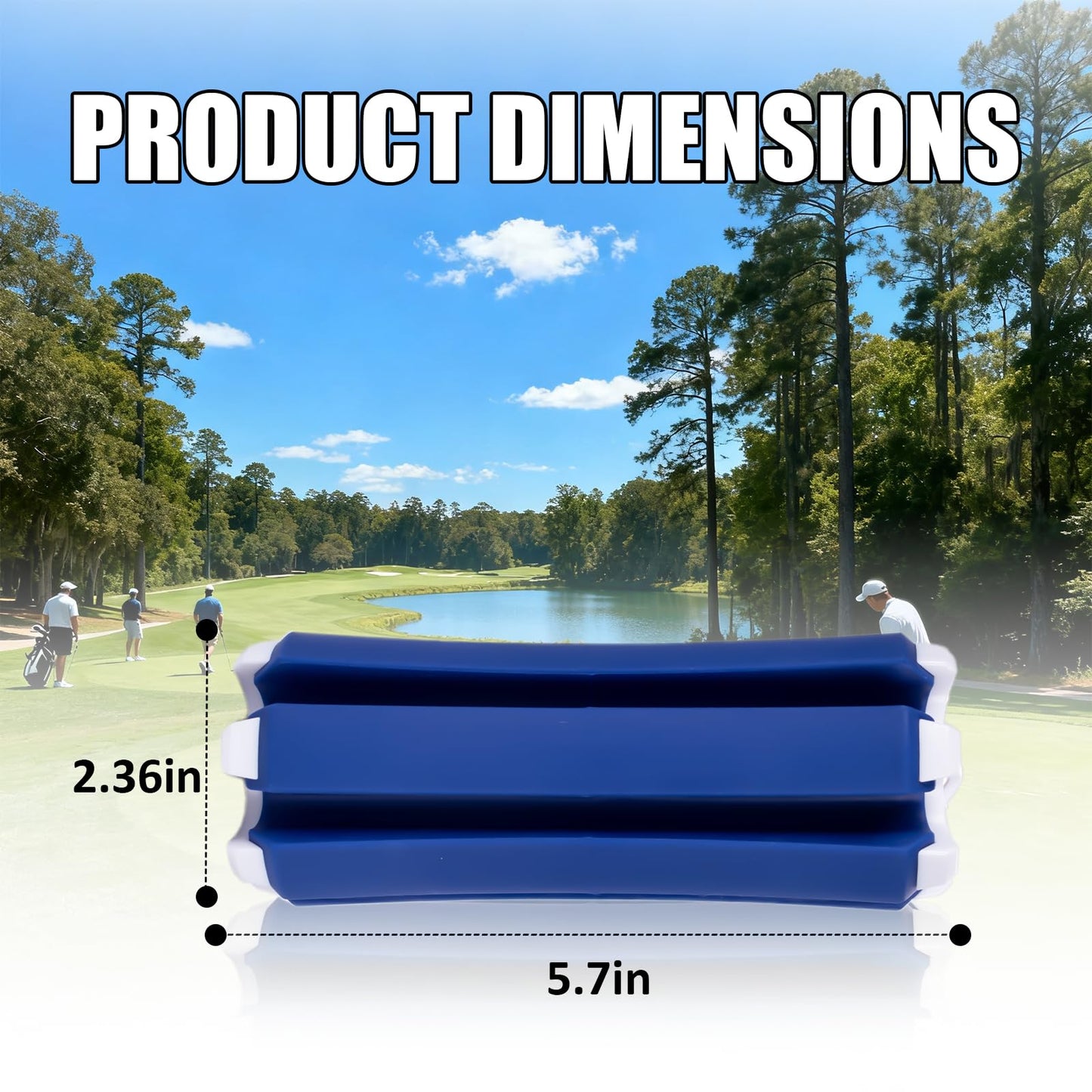 Golf Club Holder, Golf Club Organizer Support Stand, Cylindrical Holder for 6 Golf Club, Easy-Access Golfing Accessory with Strap, Reduces Clutter in Golf Bag (Blue and White)