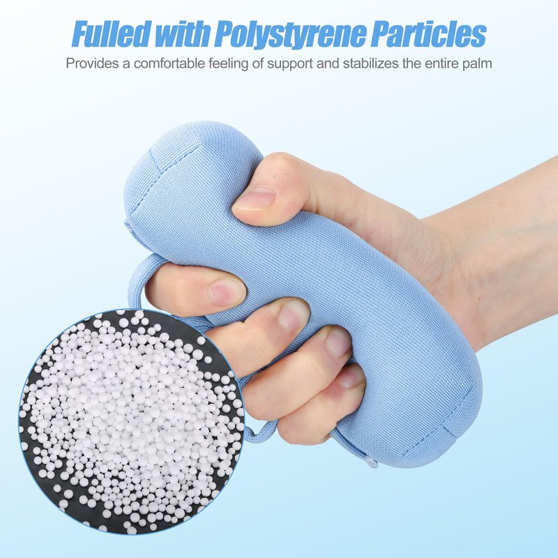 NIdreamCE Palm Protector for Hand Contracture with Separators, Palm Grip Cushions for Finger Contracture Prevention for Stroke, Parkinson Dementia, Arthritis, Hand Grip Strengthener (1)