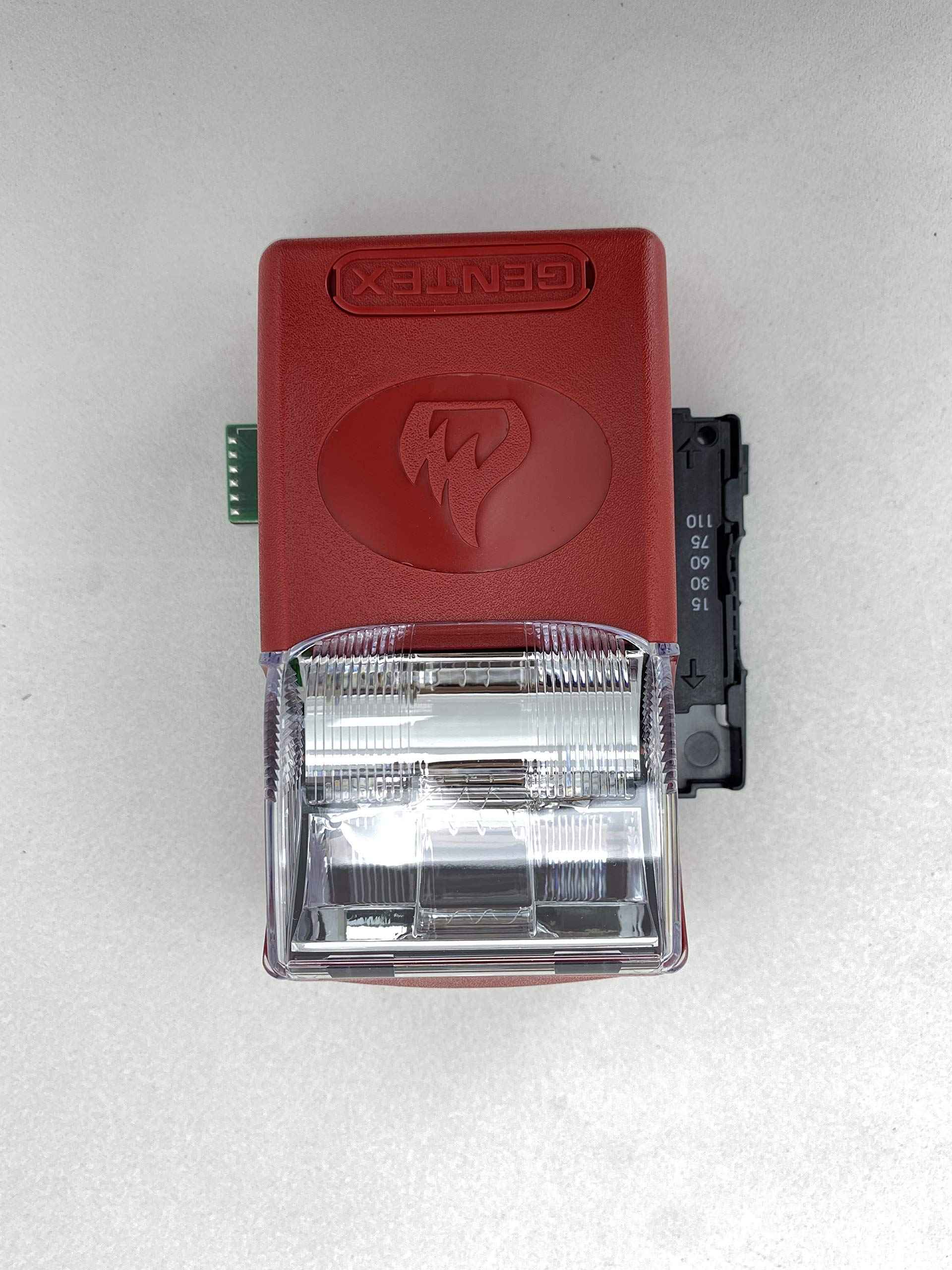 Gentex GES3-24WR 24VDC Selectable Candela Low Profile Evacuation Strobe - Red Faceplate
