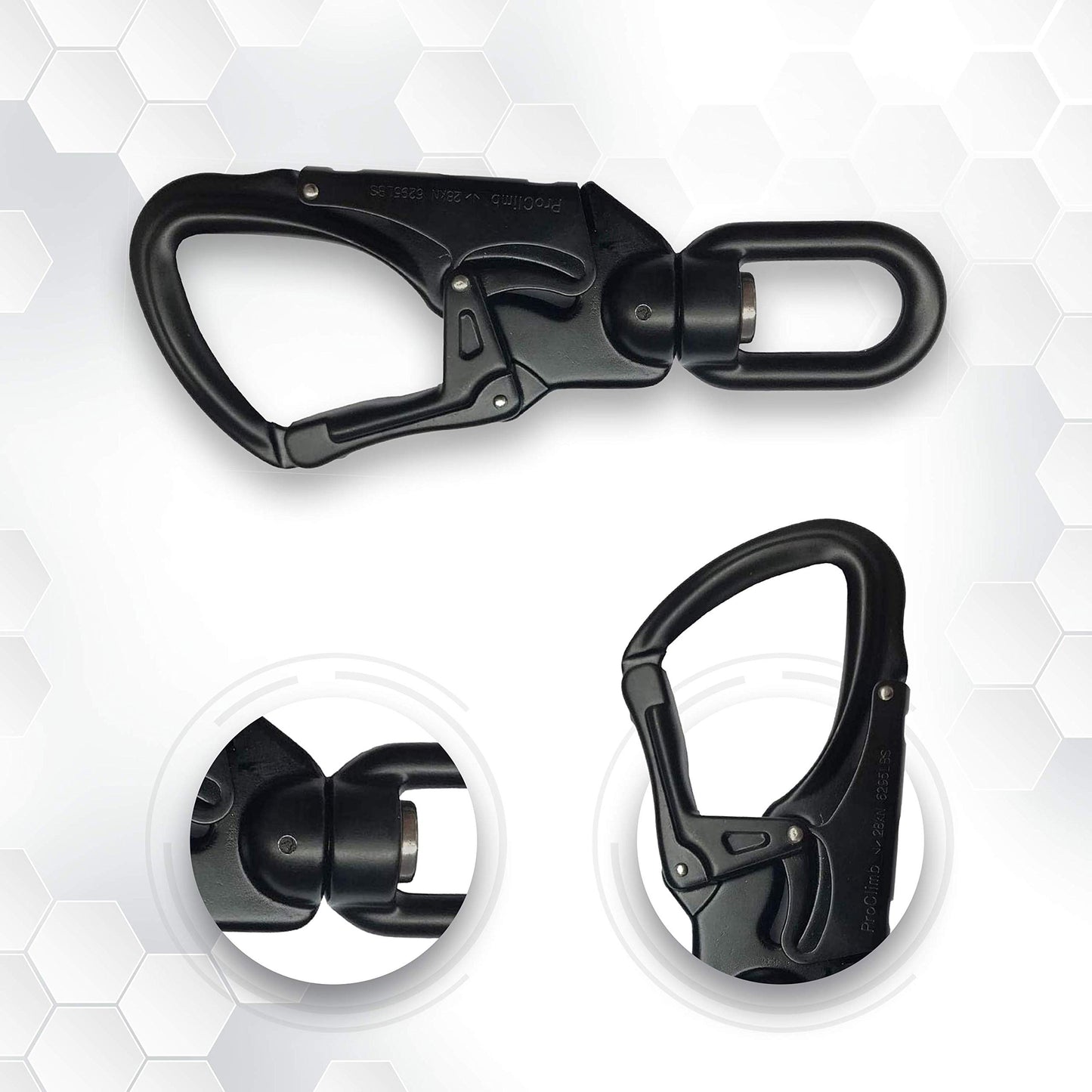 ProClimb Forged Aluminum Carabiner Snaphook | Perfect for Rock Climbing, Arborists, Fire Fighters, Rescue Ops