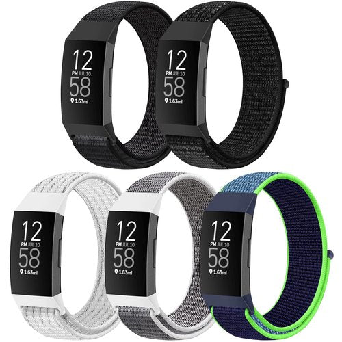 AVOD Nylon Watch Bands Compatible with Fitbit Charge 4/Charge 3/SE, Soft Replacement Wristband Breathable Sport Strap with Band for Women Men