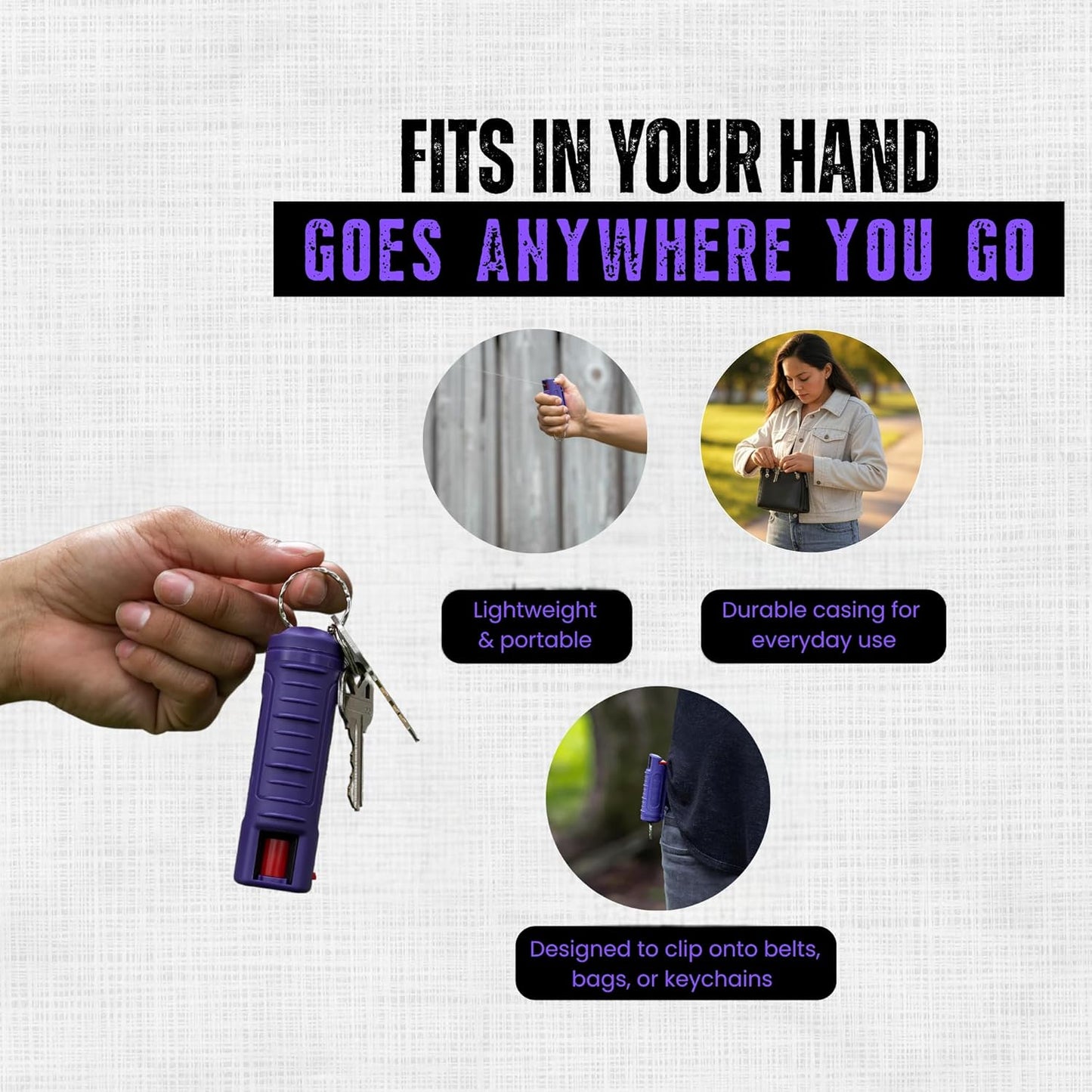 Police Magnum Keychain Pepper Spray - Tactical OC Self Defense with Clip Holder | Compact & Safe for Men & Women