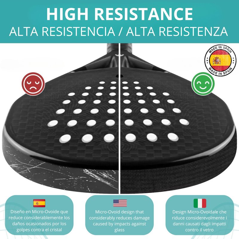 Transparent Padel Racket Protector Made in Spain + Free Die-Cut Sticker - Rough & Lightweight Frame Tape - Easy to Replace - Padel Accesories Dimensions 3.5x37cm/1.38x14.57in. (Pack of 5)