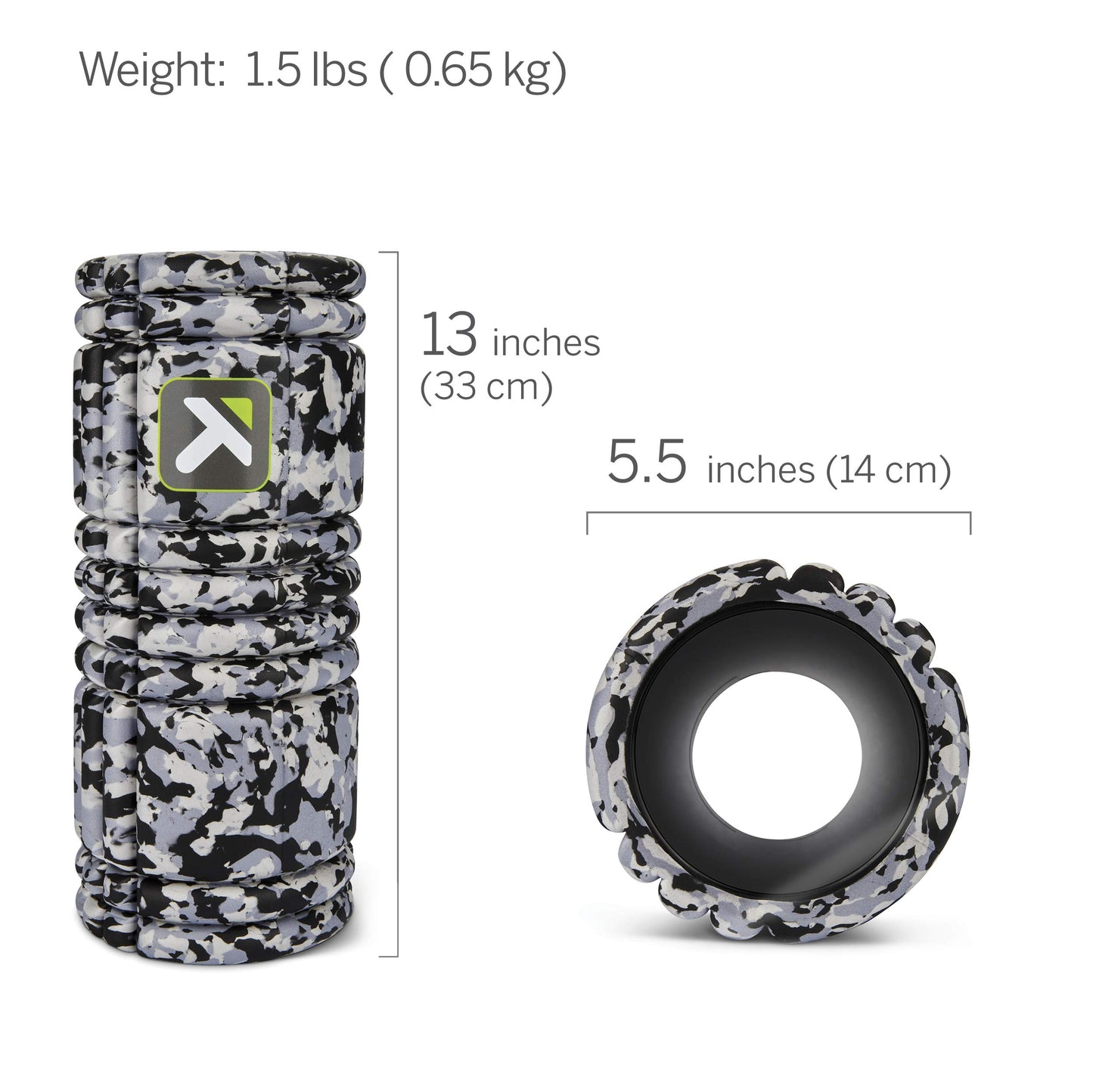 TRIGGERPOINT Performance Therapy Grid Foam Roller for Exercise, Deep Tissue Massage and Muscle Recovery, Original (13-Inch), Grey Camo