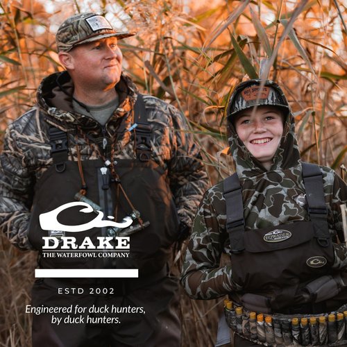 Drake Waterfowl Womens Eqwaderplus Full Zip Jacket, Mossy Oak Bottomland, Large US