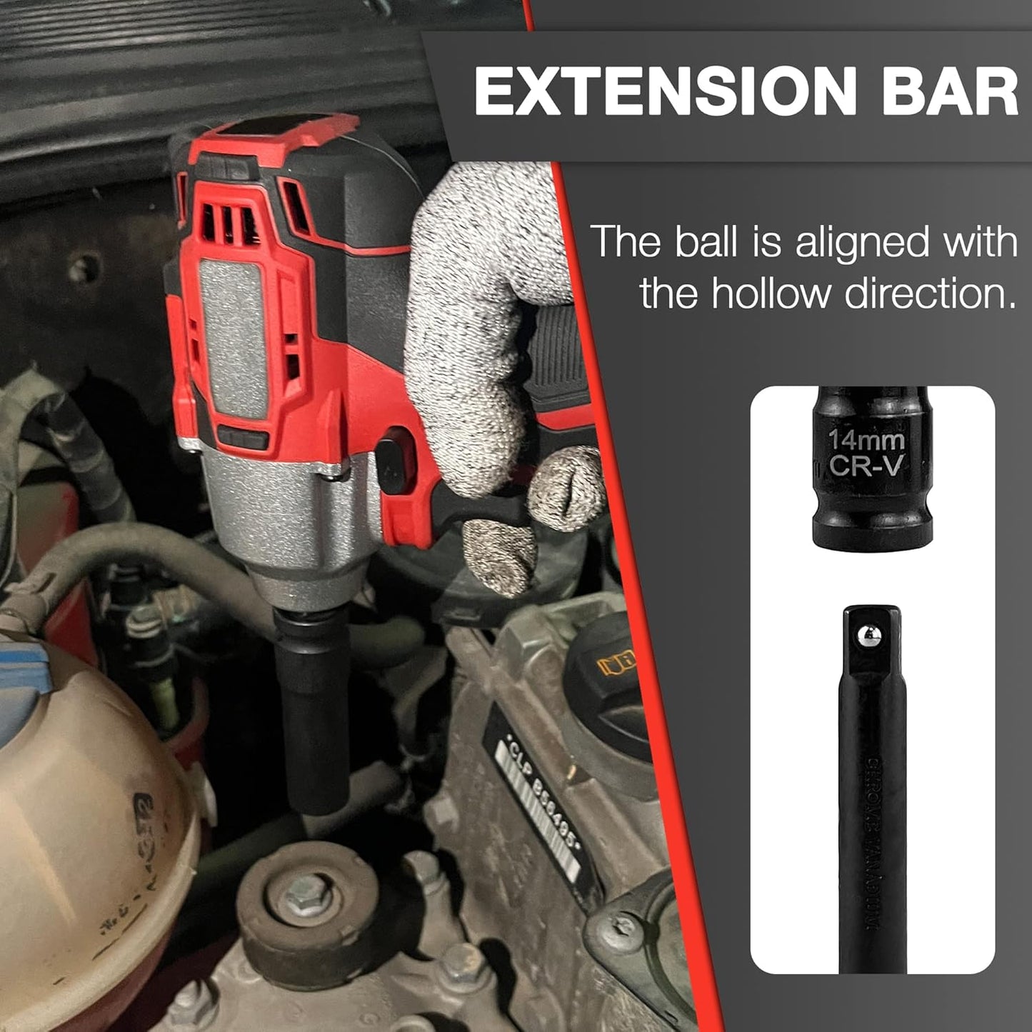 29-Piece Deep Impact Socket Set with Extensions | SAE & Metric Cr-V Steel