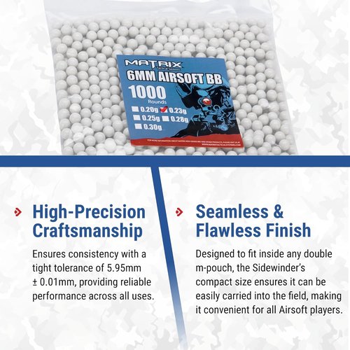 Matrix Airsoft - Match Grade 6mm Airsoft BBs for Precision Shooting | High Quality, 5000 Count