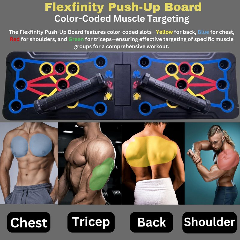Push Up Board 25-in-1 | Portable Pushup Board & Push Up Bar for Men | Home Gym Pilates Board & Fitness Equipment | Workout Equipment, Gym Gear
