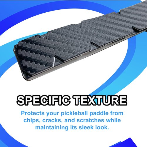 KASACA Pickleball Paddle Edge Guard Tape-2 Pack for 16mm & 13mm Paddles – 3K PU Interwoven Texture – No Wrinkling, Protective Tape for Edgeless & Edge-Guarded Paddles for Curved Edges