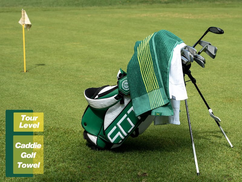 Handy Picks Caddie Golf Towel, Extra Large 44” x 22” Caddy Towel for Tour Professionals, Selected Soft Cotton, Absorbent with Professional Edge Finishing (White, Pack of 1)