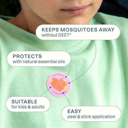 Cliganic Mosquito Repellent Stickers | 90 Pack of Natural, DEET-Free Essential Oil Patches for Kids