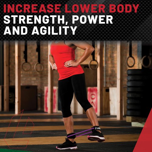 Lifeline Fitness Monster Walk Lower Body Resistance Bands with Ankle Cuffs - Durable Home Gym Equipment for Agility, Exercise, and Lower Body Strength – Multiple Resistance Levels Available 20 Pound