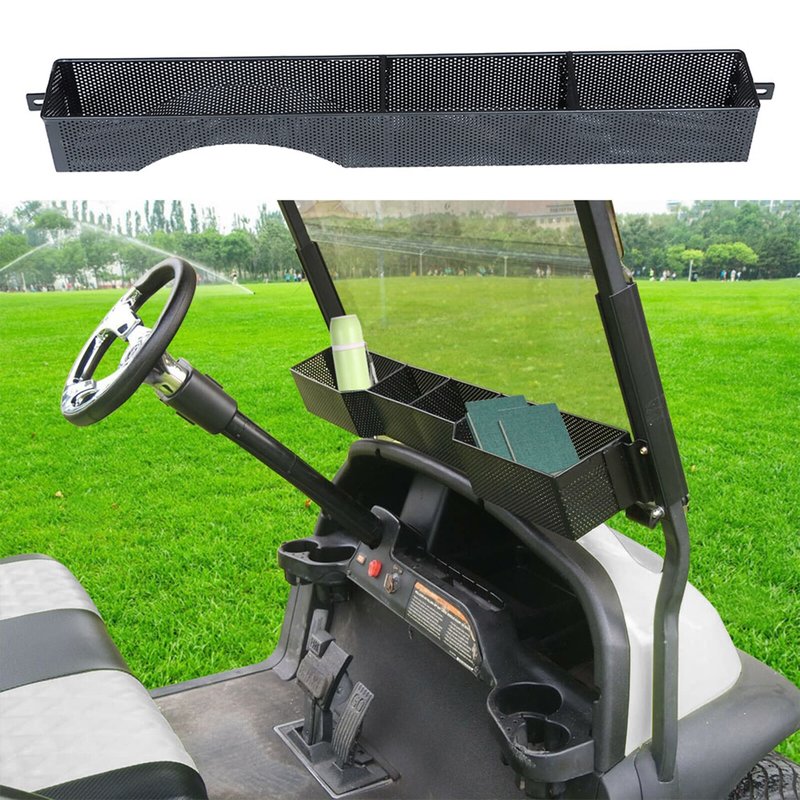 WFLNHB Front Basket Dash Storage Organizer Black Replacement for EZGO RXV 2008+ Golf Carts