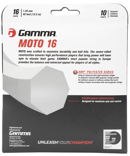 Gamma Sports AMP Moto 16g String - Lime