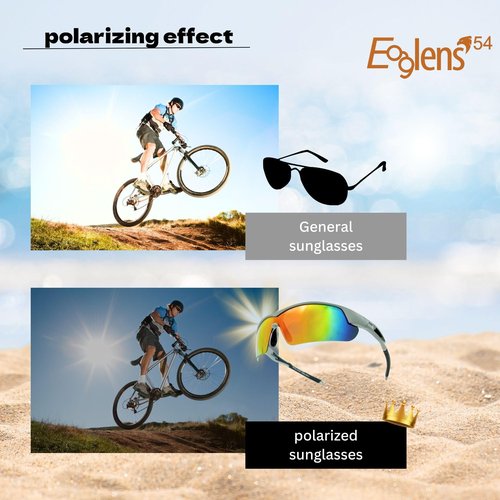 Eaglens.54 Outdoor Sports Polarized Sunglasses for Men and Women, TR90 Frame, UV400 Protection, With Case, for Fishing Golf Hiking and Cycling