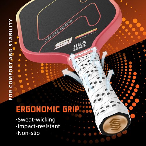 Raw Carbon Fiber Pickleball Paddles | T700 Pickleball Paddles with 16mm Polymer Honeycomb Core & Overgrips| Premium Pickle Ball Racket Enhanced Control & Spin & Power| USAPA Approved