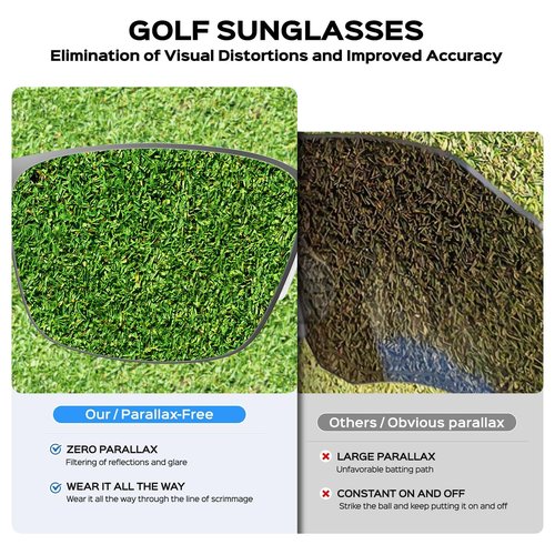 Xoxocos ‌Golf Sunglasses for Men - Polarized HD Lenses for Enhanced Green Reading, UV400 Protection & Glare Reduction - Lightweight & Stylish for Golf, Fishing & Driving‌